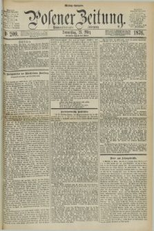 Posener Zeitung. Jg.79 [i.e.83], Nr. 209 (23 März 1876) - Mittag=Ausgabe.