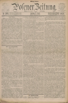 Posener Zeitung. Jg.79 [i.e.83], Nr. 395 (9 Juni 1876) - Mittag=Ausgabe.
