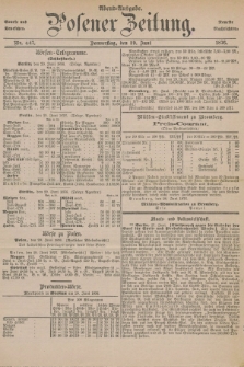 Posener Zeitung. Jg.79 [i.e.83], Nr. 447 (29 Juni 1876) - Abend=Ausgabe.