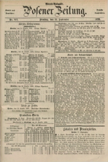 Posener Zeitung. Jg.79 [i.e.83], Nr. 657 (19 September 1876) - Abend=Ausgabe.