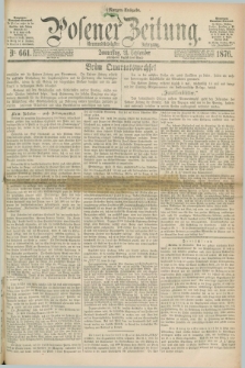 Posener Zeitung. Jg.79 [i.e.83], Nr. 661 (21 September 1876) - Morgen=Ausgabe. + dod.