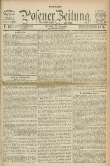 Posener Zeitung. Jg.79 [i.e.83], Nr. 677 (27 September 1876) - Mittag=Ausgabe.