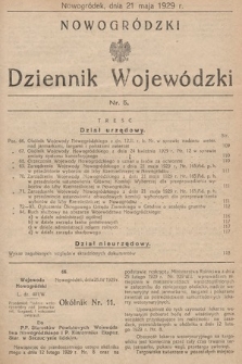 Nowogródzki Dziennik Wojewódzki. 1929, nr 5