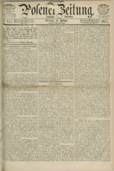 Posener Zeitung. Jg.80 [i.e.84], Nr. 147 (28 Februar 1877) - Morgen=Ausgabe. + dod.
