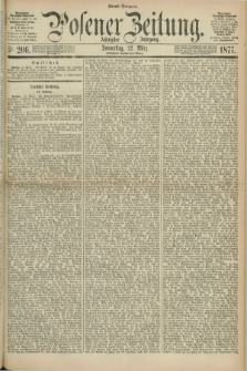 Posener Zeitung. Jg.80 [i.e.84], Nr. 206 (22 März 1877) - Abend=Ausgabe.