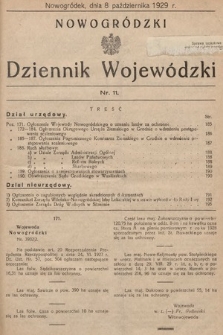 Nowogródzki Dziennik Wojewódzki. 1929, nr 11
