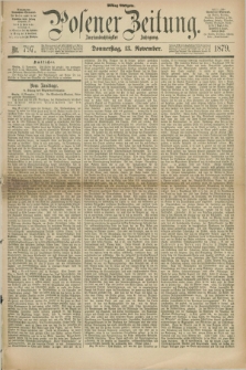 Posener Zeitung. Jg.82 [i.e.86], Nr. 797 (13 November 1879) - Mittag=Ausgabe.