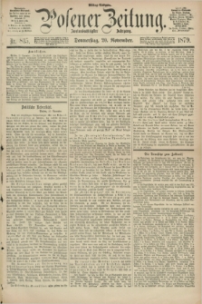 Posener Zeitung. Jg.82 [i.e.86], Nr. 815 (20 November 1879) - Mittag=Ausgabe.