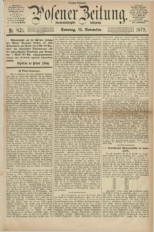 Posener Zeitung. Jg.82 [i.e.86], Nr. 823 (23 November 1879) - Morgen=Ausgabe. + dod.