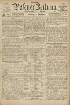 Posener Zeitung. Jg.82 [i.e.86], Nr. 846 (2 Dezember 1879) - Abend=Ausgabe.