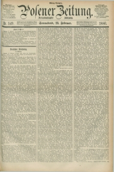 Posener Zeitung. Jg.83 [i.e.87], Nr. 149 (28 Februar 1880) - Mittag=Ausgabe.