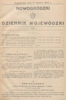Nowogródzki Dziennik Wojewódzki. 1932, nr 3