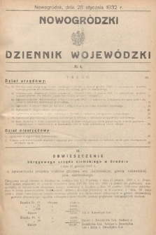 Nowogródzki Dziennik Wojewódzki. 1932, nr 4