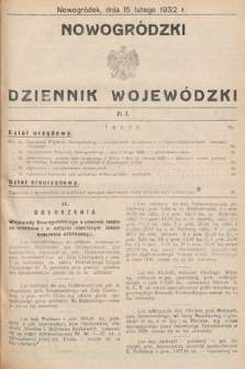 Nowogródzki Dziennik Wojewódzki. 1932, nr 7