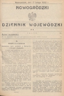 Nowogródzki Dziennik Wojewódzki. 1932, nr 8