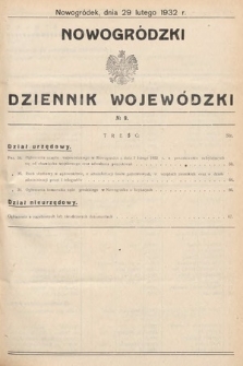 Nowogródzki Dziennik Wojewódzki. 1932, nr 9