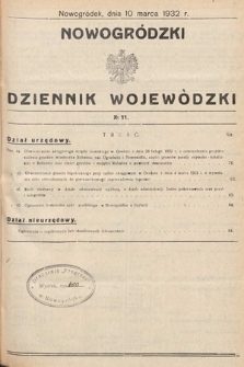 Nowogródzki Dziennik Wojewódzki. 1932, nr 11