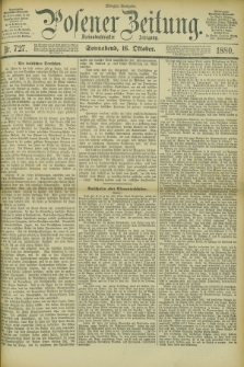 Posener Zeitung. Jg.83 [i.e.87], Nr. 727 (16 Oktober 1880) - Morgen=Ausgabe.