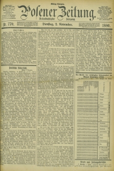 Posener Zeitung. Jg.83 [i.e.87], Nr. 770 (2 November 1880) - Mittag=Ausgabe.