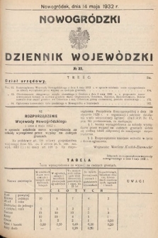 Nowogródzki Dziennik Wojewódzki. 1932, nr 22