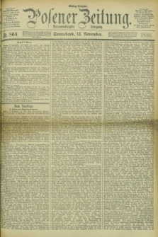 Posener Zeitung. Jg.83 [i.e.87], Nr. 800 (13 November 1880) - Mittag=Ausgabe.