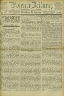 Posener Zeitung. Jg.83 [i.e.87], Nr. 817 (20 November 1880) - Morgen=Ausgabe.