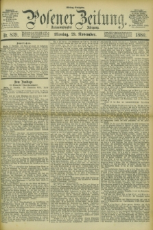 Posener Zeitung. Jg.83 [i.e.87], Nr. 839 (29 November 1880) - Mittag=Ausgabe.