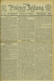Posener Zeitung. Jg.83 [i.e.87], Nr. 893 (20 Dezember 1880) - Mittag=Ausgabe.