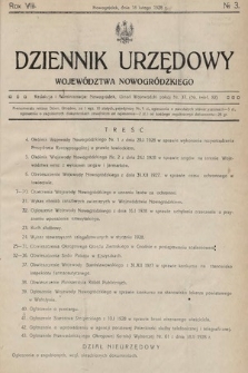 Dziennik Urzędowy Województwa Nowogródzkiego. 1928, nr 3