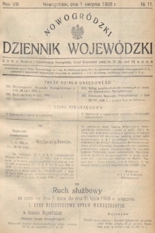 Nowogródzki Dziennik Wojewódzki. 1928, nr 11