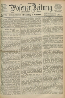 Posener Zeitung. Jg.88, Nr. 773 (3 November 1881) - Mittag=Ausgabe.
