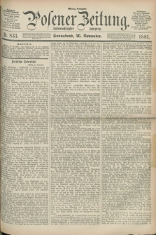 Posener Zeitung. Jg.88, Nr. 833 (26 November 1881) - Mittag=Ausgabe.