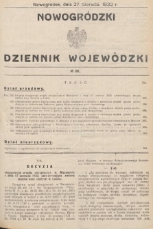 Nowogródzki Dziennik Wojewódzki. 1932, nr 28