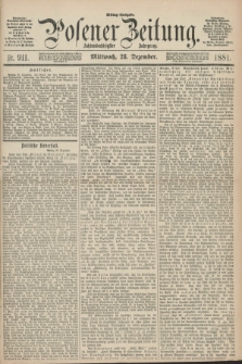 Posener Zeitung. Jg.88, Nr. 911 (28 Dezember 1881) - Mittag=Ausgabe.