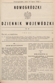 Nowogródzki Dziennik Wojewódzki. 1932, nr 31