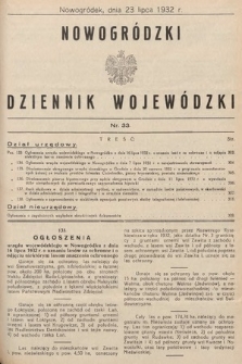 Nowogródzki Dziennik Wojewódzki. 1932, nr 33