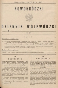 Nowogródzki Dziennik Wojewódzki. 1932, nr 34