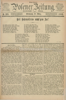 Posener Zeitung. Jg.89, Nr. 205 (22 März 1882) - Morgen=Ausgabe.