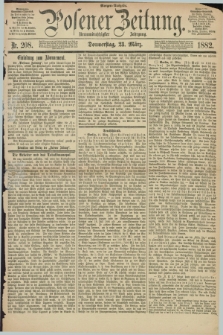 Posener Zeitung. Jg.89, Nr. 208 (23 März 1882) - Morgen=Ausgabe.