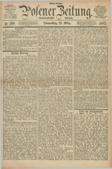 Posener Zeitung. Jg.89, Nr. 209 (23 März 1882) - Mittag=Ausgabe.