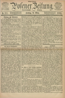 Posener Zeitung. Jg.89, Nr. 211 (24 März 1882) - Morgen=Ausgabe.