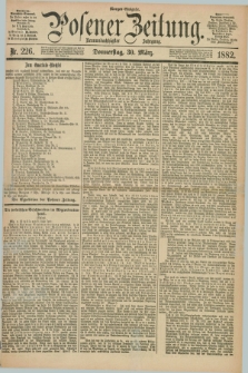 Posener Zeitung. Jg.89, Nr. 226 (30 März 1882) - Morgen=Ausgabe.
