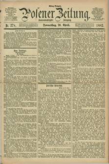 Posener Zeitung. Jg.89, Nr. 278 (20 April 1882) - Mittag=Ausgabe.