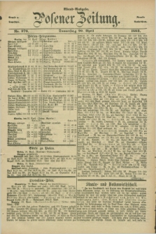 Posener Zeitung. Jg.89, Nr. 279 (20 April 1882) - Abend=Ausgabe.