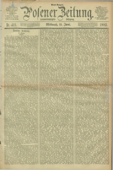 Posener Zeitung. Jg.89, Nr. 411 (14 Juni 1882) - Abend=Ausgabe.