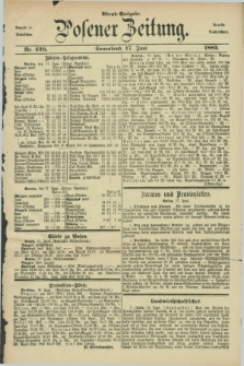 Posener Zeitung. Jg.89, Nr. 420 (17 Juni 1882) - Abend=Ausgabe.
