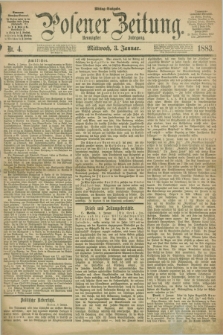 Posener Zeitung. Jg.90, Nr. 4 (3 Januar 1883) - Mittag=Ausgabe.