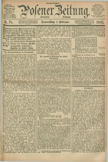 Posener Zeitung. Jg.90, Nr. 78 (1 Februar 1883) - Morgen=Ausgabe.