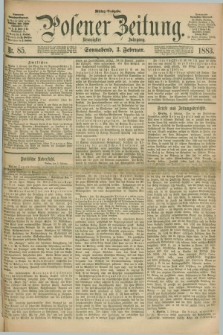 Posener Zeitung. Jg.90, Nr. 85 (3 Februar 1883) - Mittag=Ausgabe.