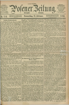 Posener Zeitung. Jg.90, Nr. 114 (15 Februar 1883) - Morgen=Ausgabe.